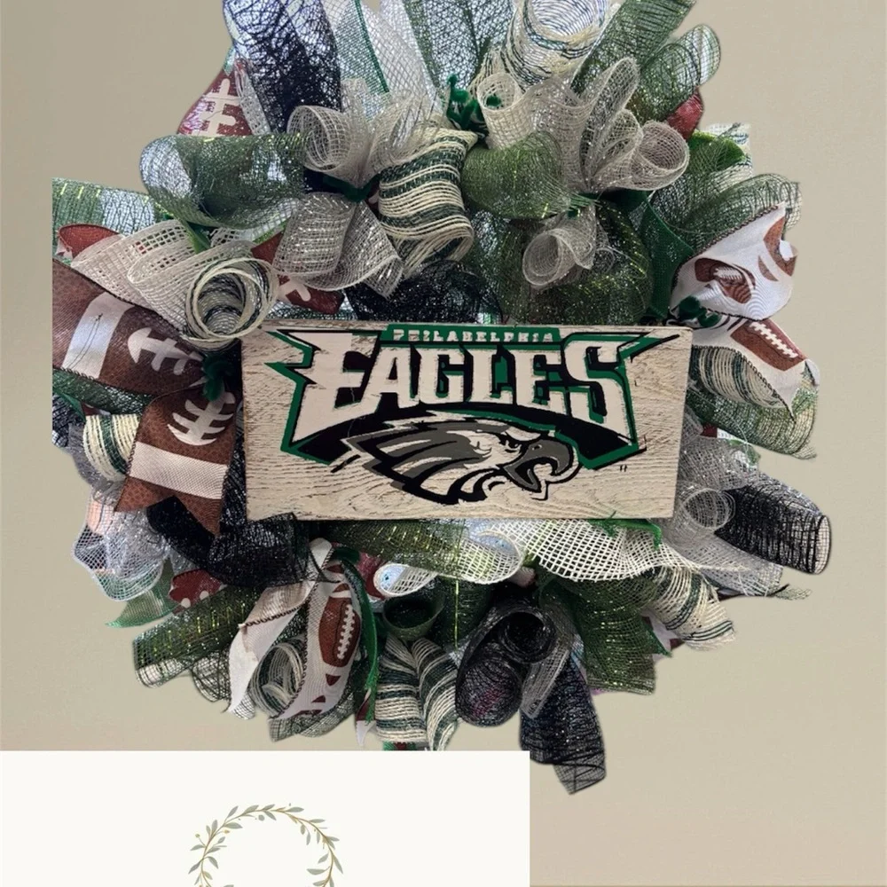 Holiday Wreath - Green, Silver, Brown
